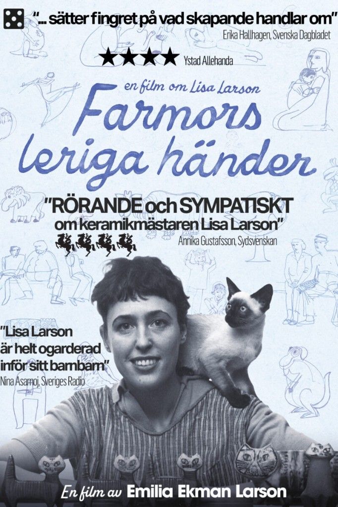 Poster for Farmors leriga händer, a documentary about ceramic artist Lisa Larson.