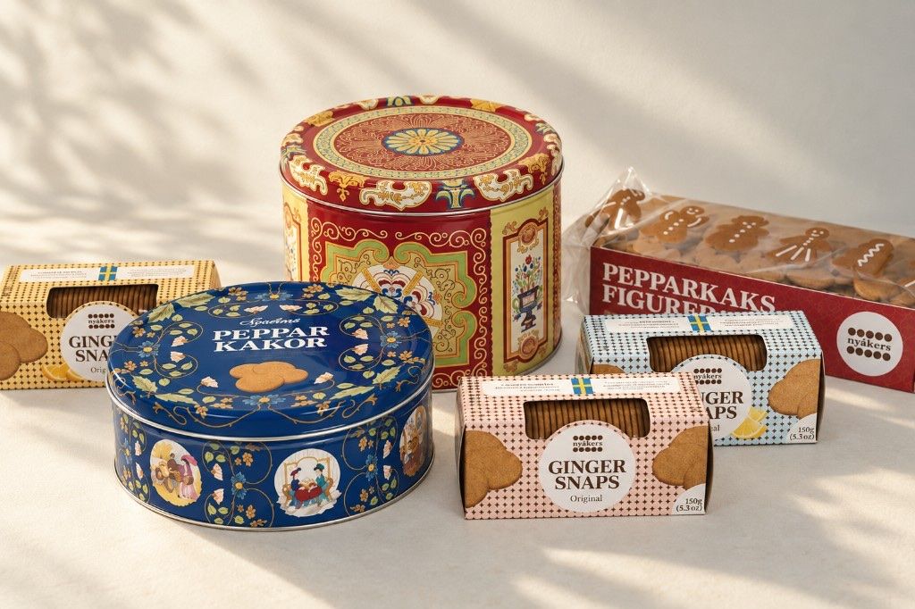 Tins from Nyåkers Pepparkakor.